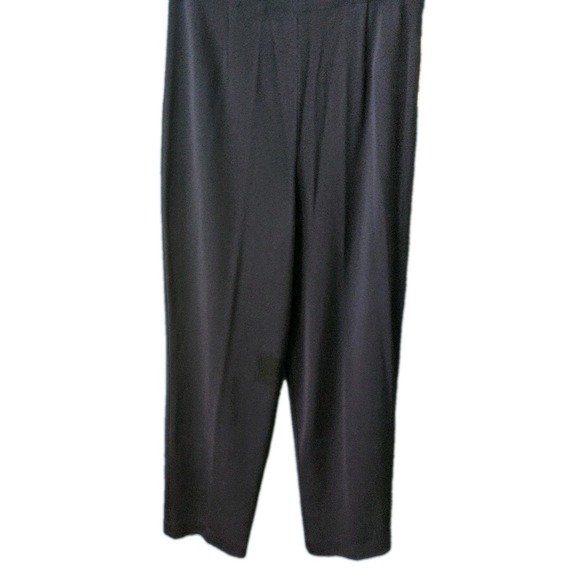 Misook Pants Pull On Navy Knit Acrylic Straight Leg Trousers Size Large New w/Tg - Picture 1 of 6